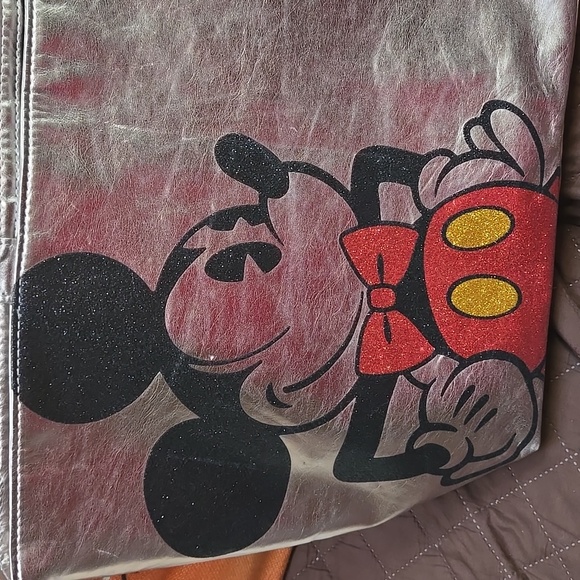 DISNEY THEME PARK AUTHENTIC EUC MICKEY TOTE BAG MICKEYS EARS ARE GLITTERY - Picture 8 of 8